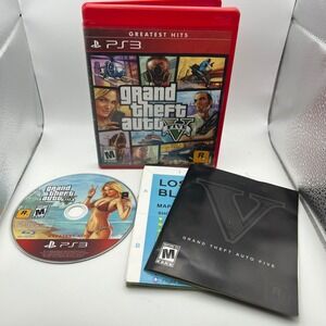 Grand Theft Auto V GTA 5 Sony PS3 Greatest Hits Complete CIB with Map Manual